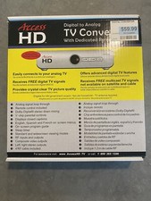 NIB ACCESS HD Digital To Analog TV Converter with Remote Control DTA1050D B3