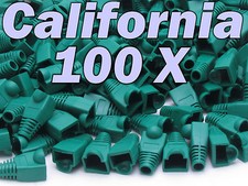 Lot 100 X Pcs Green Plug End Cap Boot Cable CAT5 CAT5E CAT6 RJ45 8P8C Connector