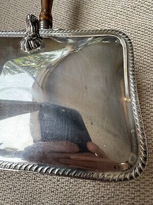 Silver Plated F. B. Rogers Silent Butler Handheld 7.25 Silver Plated F. B. Rogers Silent Butler Handheld 7.25