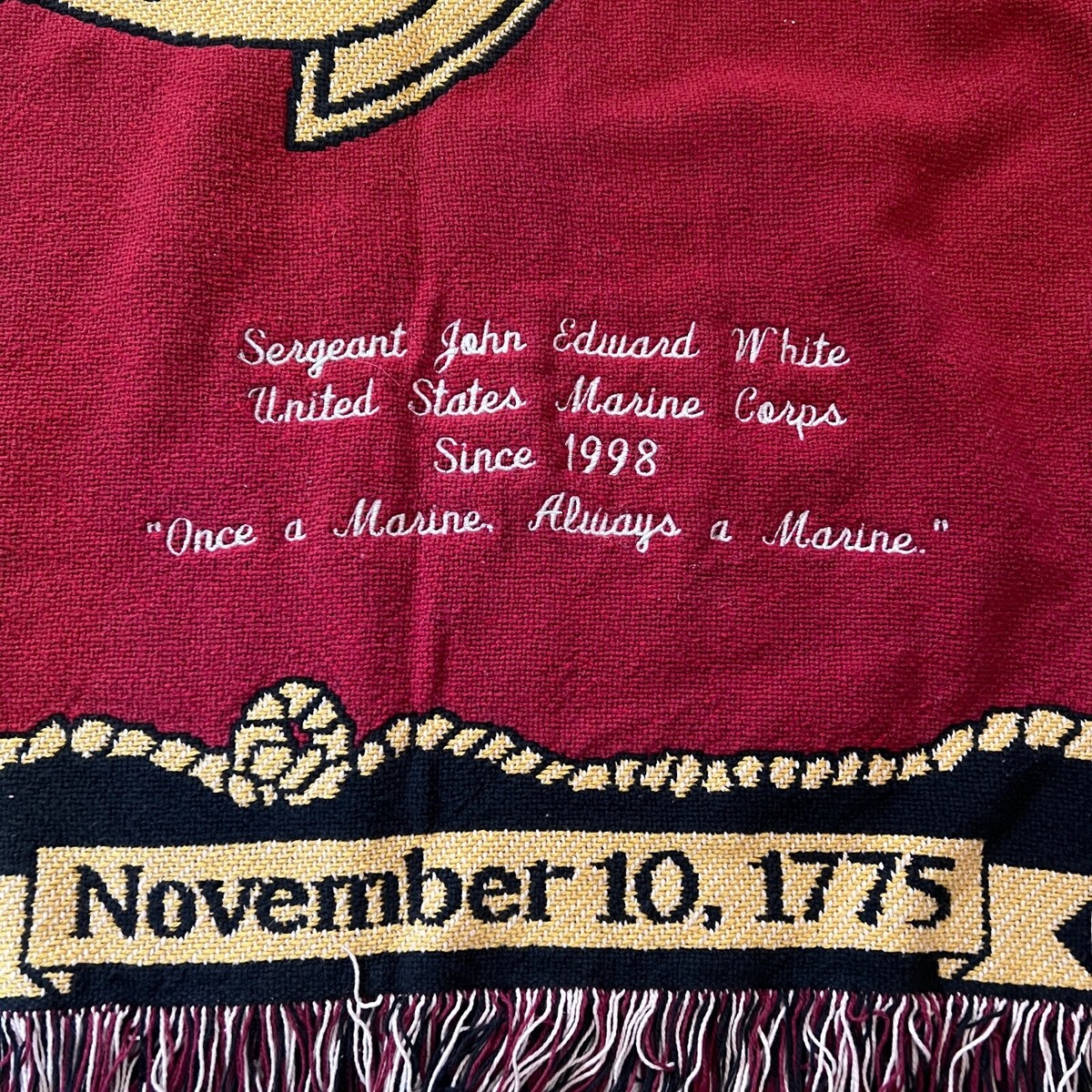 Pure Country Weavers Coperta Arazzo US Marine Corps 'Semper Fi' – Cotone Tessuto Made In USA, 61x36 Pollici