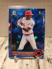 NON AUTO 2022 Bowman Chrome 1st Justice Thompson Sapphire Refractor Blue RC C1