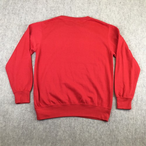 MV Sport Cornell Sweatshirt Mens Medium Red White Solid Long Sleeve Lightweight - Picture 10 of 13