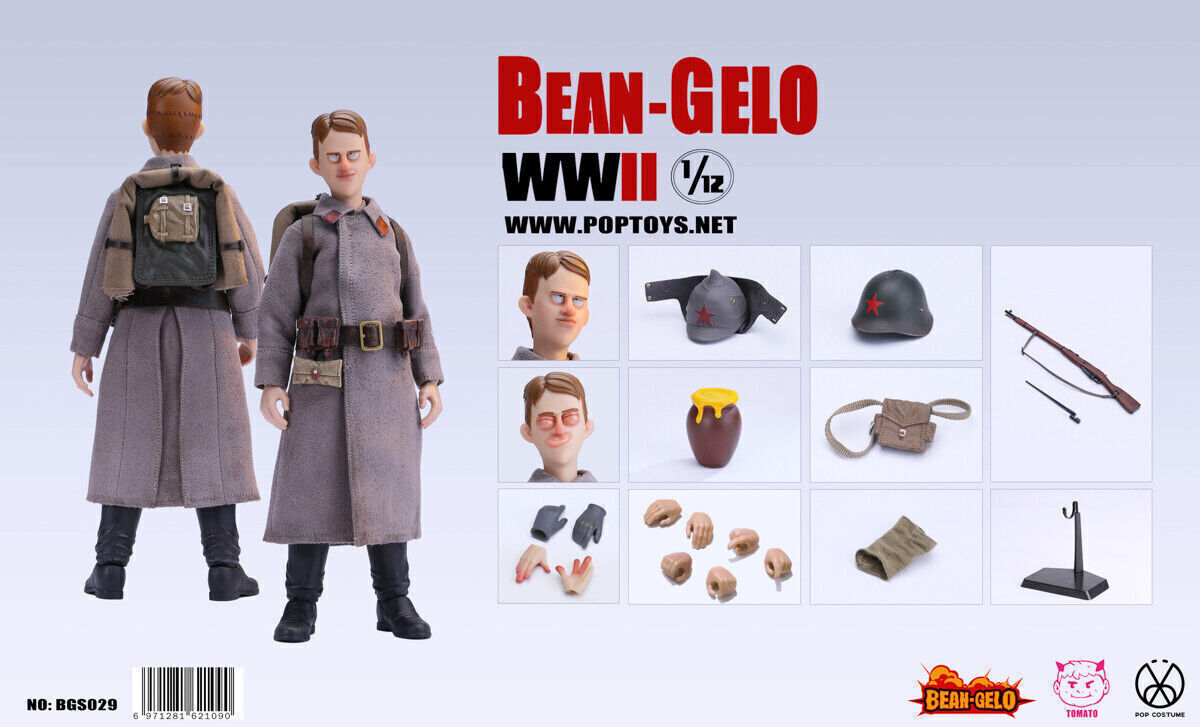 POPTOYS Bean-Gelo WWII Soviet Red Army Soldier Andre 1/12 Figure