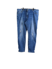Boden Blue Jeans skinny Distressed cropped High Rise Ankle zip Size 14R