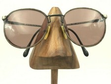 Vintage Berdel Sferoflex Frisco Antiqueshell Metal Round Sunglasses FRAMES ONLY