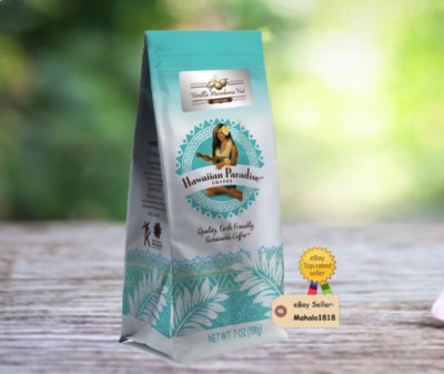  7oz Hawaiian Paradise Coffee Ground - Vanilla Macadamia 100% Arabica Coffee