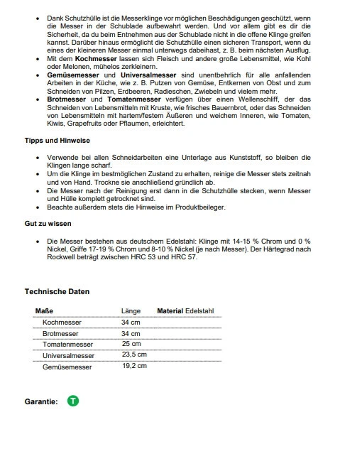 Tupperware Mastro Messer Set (5) NEU - Bild 4 von 4