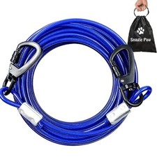 Tie Out Cable for Dogs 30FT Dog Leads for Yard Chew Proof Heavy Duty Dog Tie ...