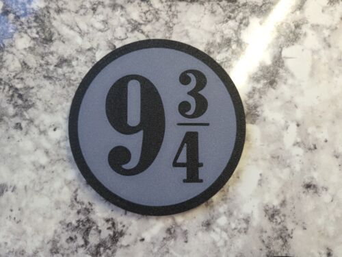 Harry Potter inspired Platform 9 3/4 coffee or beer coaster - Picture 1 of 3