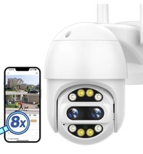 CareCam 4K 8MP Dual Lens PTZ Camera WiFi Outdoor 8X Zoom CCTV Security