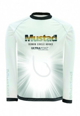 Mustad Day Perfect Fishing Shirt UV  UPF-30 Choose Size !!  White TN SALE! | B8