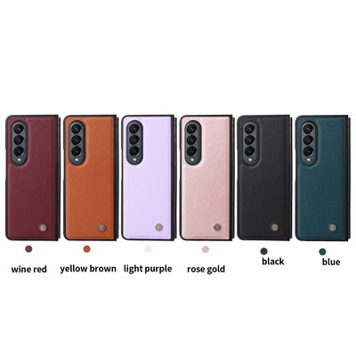 For Samsung Galaxy Z fold3 Z Fold4/W23 Shockproof Luxury Leather Case Rugged US