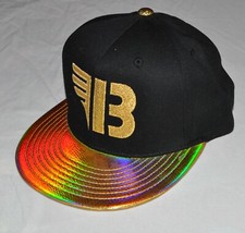 Premium Solid Fitted Cap Baseball Cap Hat, Flat Bill / NEW