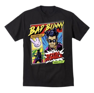 BAD BUNNY 限定ライブTシャツ M NEW M Bad Bunny Royal Rumble Official Merch WWE graphic wrestling