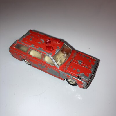 Tomica Tomy No. 47  Pocket Cars Toyota Cedric Station Wagon Red Fire Chief 1974
