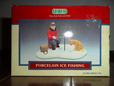1994 Lemax Village Collection Porcelain Ice Fishing Accessory