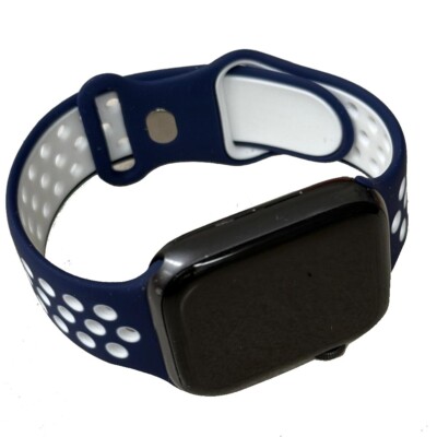 Apple Watch Series 6 Dark Grey Aluminum Case Blue Band GPS