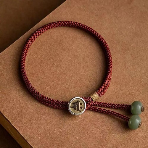 Buddhism Hand Made 925 Silver Buddha Red Rope Bracelet Blessing Safety Bangle - Picture 15 of 18