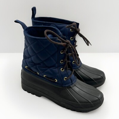 sperry quilted duck boots navy