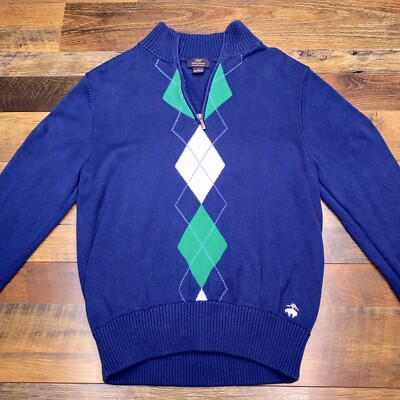 Brooks Brothers 346 Supima Cotton 1/4 Zip Sweater Adult Small