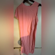 NWT Zara asymmetrical sleeve and tank bubblegum pink summer dress size xs