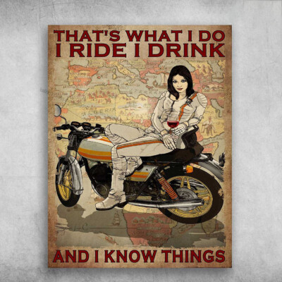 Motorcycles And Drink, Motorcycle Lover - That's What I Do, I Ride, I Drink, ...