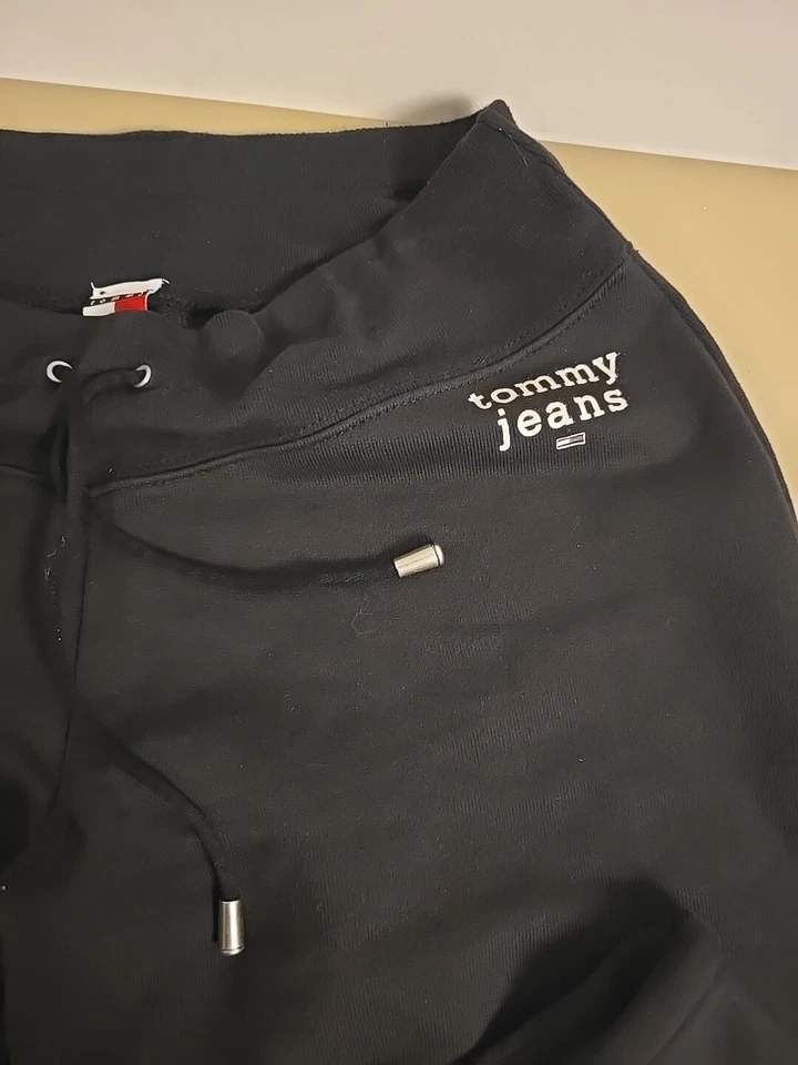 De colección Años 80 Tommy Hilfiger Mujer Ultra Suave Ropa de Salón Negro Medio Cintura Elástica Foto 2 de 4