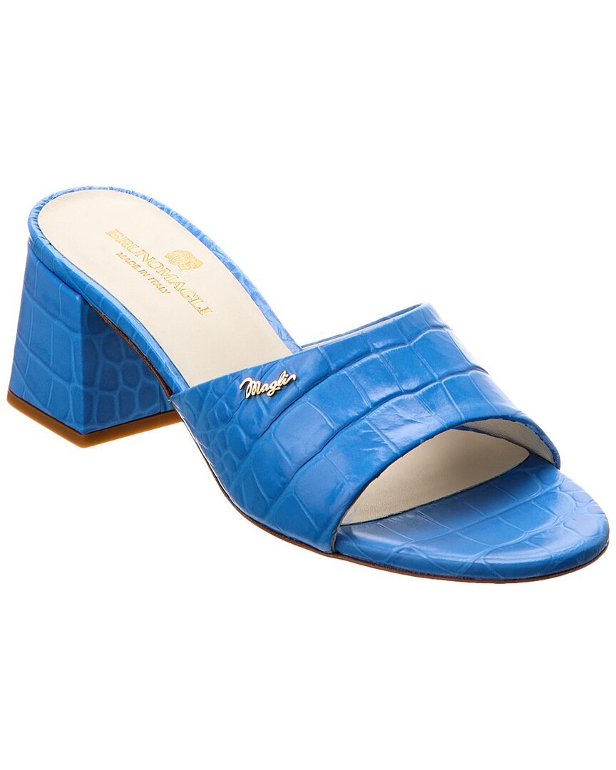 Женские сандалии из тисненой кожи Bruno Magli Agata Croc 32090₽