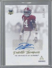 DEIONTE THOMPSON 2019 PANINI LUMINANCE BLUE ROOKIE AUTO RC #D 115/149