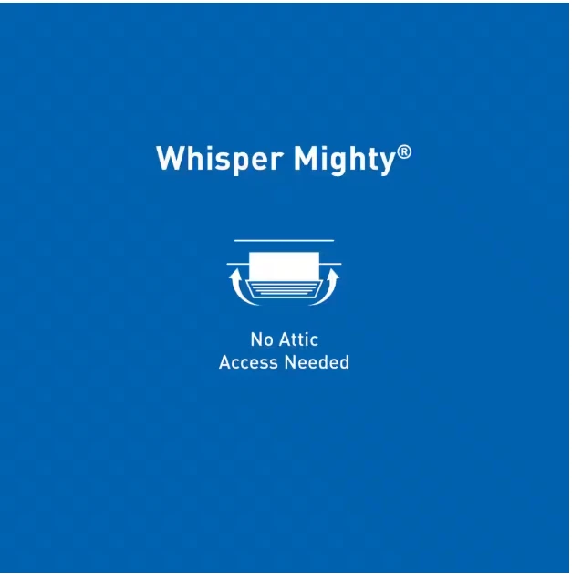 Ventilador de escape de baño de techo/pared Whisper Mighty Pick-A-Flow 70/90 CFM, Energy S Foto 4 de 4