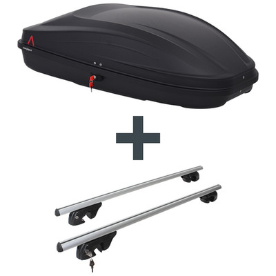 Dachbox G3 Spark 320 + Dachträger Menabo Sherman für Chrysler Voyager V Typ RT