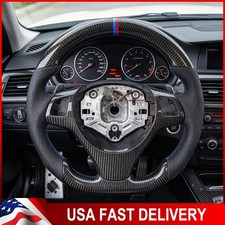 Real Carbon Fiber Steering Wheel For Bmw E90 E92 E93 M3 328i 335i 135i Wcover