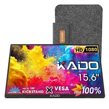 Kado Portable Monitor 15.6'' 1080p, 100 sRGB USB-C HDMI Gaming Monitor Ultra...