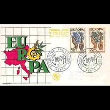 FDC -  Europa (1122/3) - obli ill Expo phil. 16/9/1957 Paris