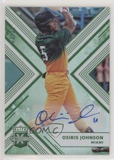 2018 Panini Elite Extra Edition Emerald Auto 3/25 Osiris Johnson #52 Auto y6z