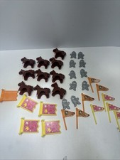Vintage Toys R Us Knights Horses Flag & Banner Lot Sand Playset