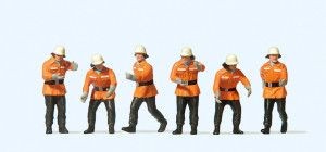 Preiser 10242 Firemen In Action (Pk6) Exclusive Figure Set HO Gauge