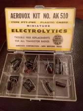 Box Lot NOS Vintage Electrolytic Capacitors 17 Aerovox Type PTT - PWE No. AK 510