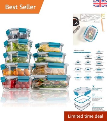 Umweltfreundliche BPA-freie Lebensmittelbehälter aus Glas - perfekt für die Zubereitung von Mahlzeiten, 9er Set