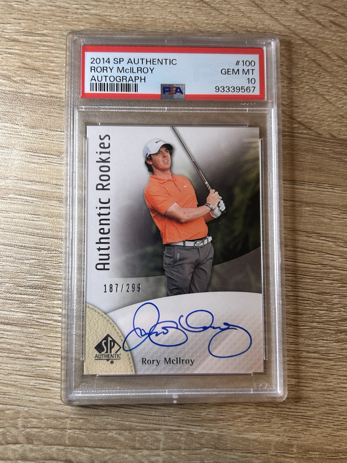 2014 SP Authentic Rory McIlroy Rookie Auto /299  PSA Gem Mint 10