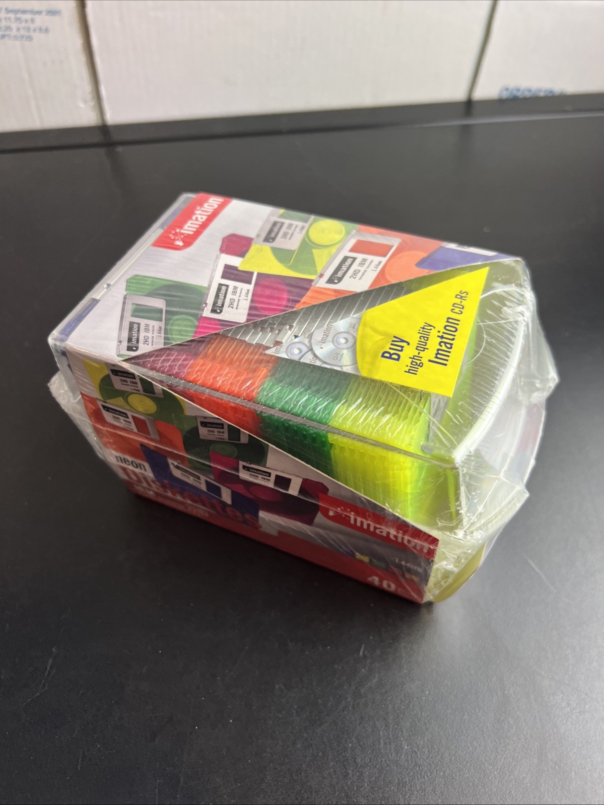 1 Pack Of 40 Imation 2HD Neon  Diskettes IBM Formatted 1.44 MB New Sealed