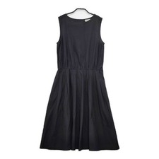 MARGARET HOWELL Silk Cotton 578-6158002 Sleeveless Dress dress black 5-0515S  