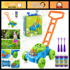Bubble Lawn Mower Toy for Toddlers - Outdoor Bubble Machine, Summer Gift for Age