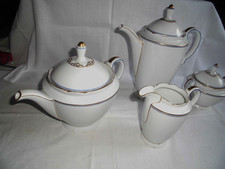 Kaffee/Teekanne Zuckerdose Milchkännchen Porzellan Edelstein Bavaria Vintage