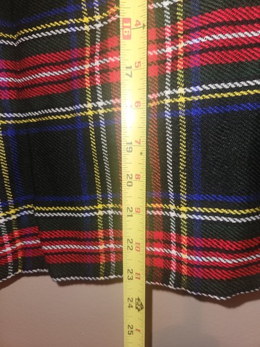 Womens Kilt Mini Skirt Size 20 Black Stewart Tartan NWT - Picture 4 of 6