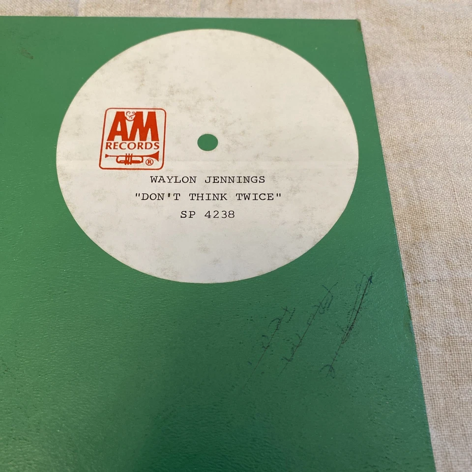 Waylon Jennings Don’t Think Twice Ultra Rare Test Pressing SP4238 Monarch A&M - Image 2 of 4