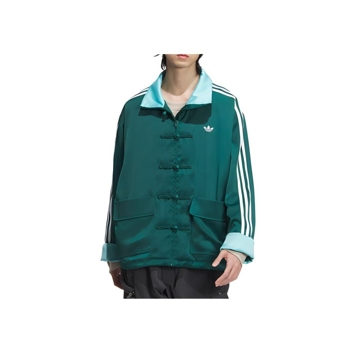 adidas Originals Chinese Tang-Style Satin Striped Stand