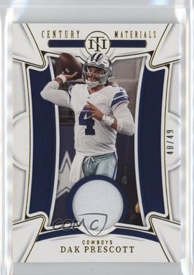 2022 Panini National Treasures Century Materials Gold 48/49 Dak Prescott 0z5