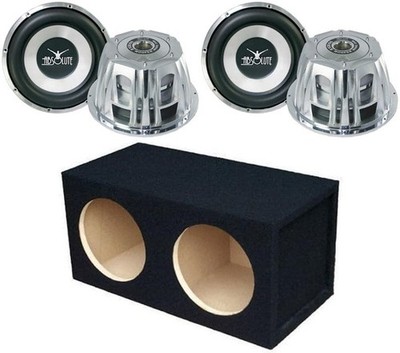 Absolute ST-1500 2000 Watt 10'' Dual 4-Ohm Car Subwoofer + Double Sealed