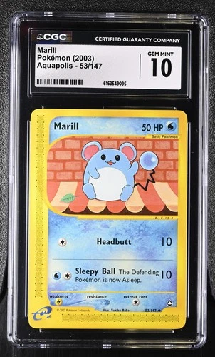 MARILL 53/147 AQUAPOLIS POKEMON CGC 10 GEM MINT
